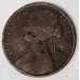 GREAT BRITAIN UK 1865 . ONE 1 PENNY . VARIETY . PITTED